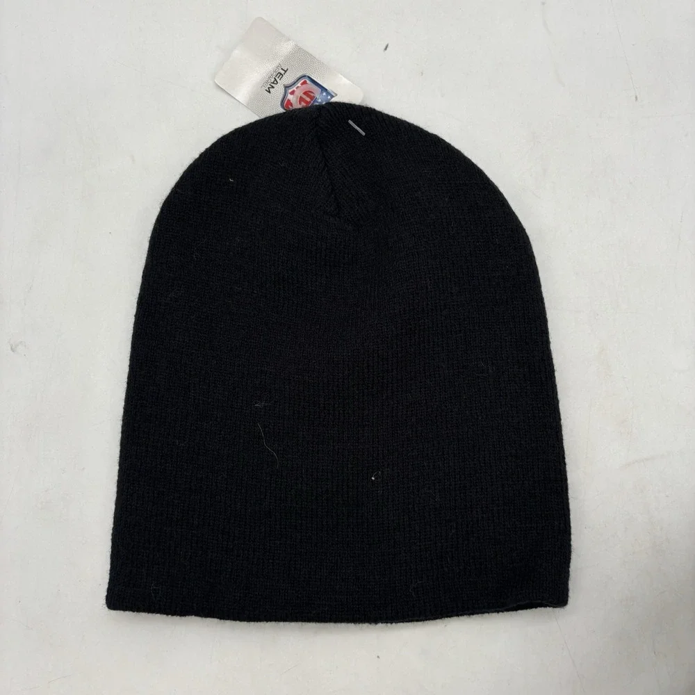 PITTSBURGH STEELERS Beanie Hat OSFA Knit Black Uncuffed Embroidered NWT